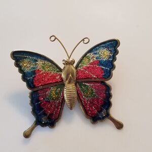 Vntg Butterfly Brooch